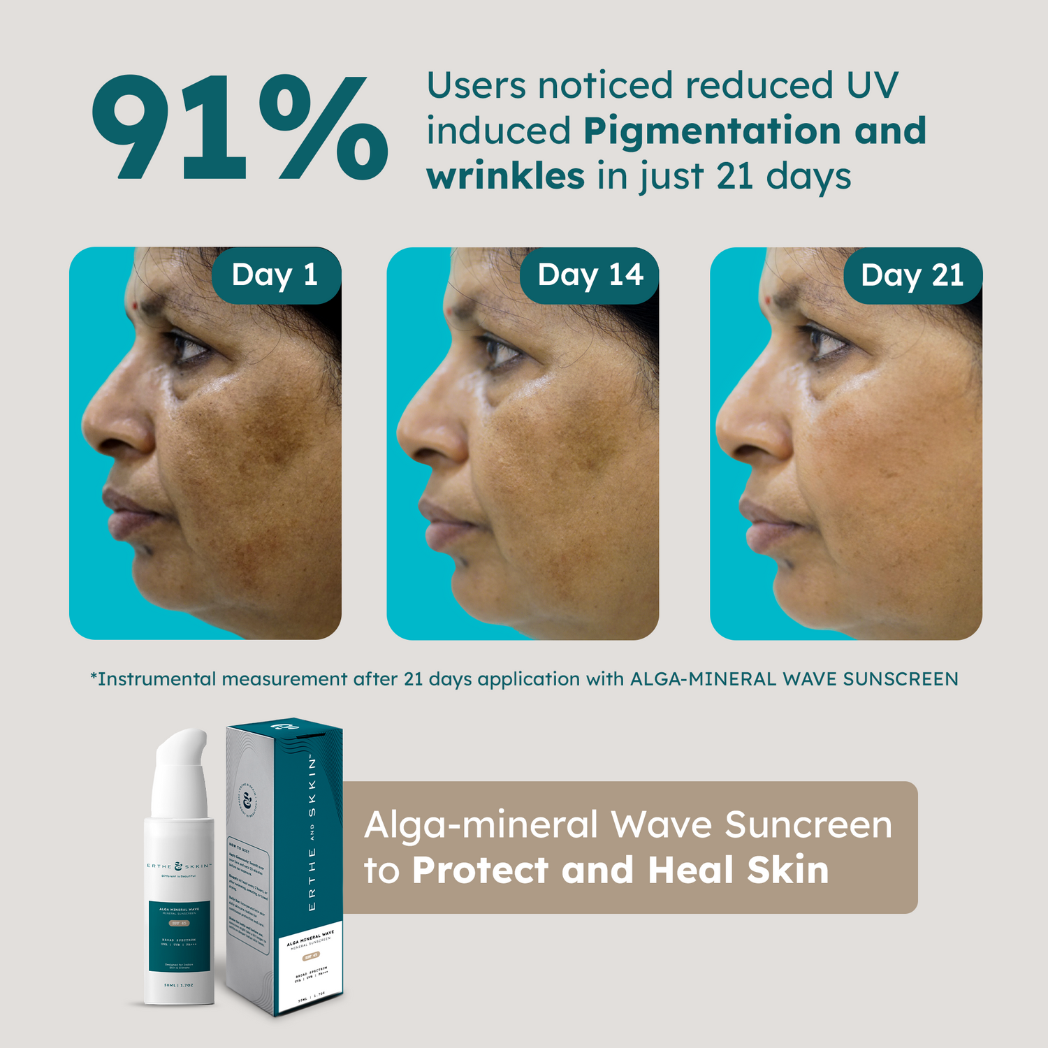 Alga-Mineral Wave | Fucoidan Infused 100% Mineral Sunscreen | SPF 45 | PA+++